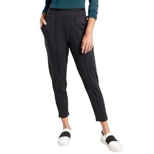 Athleta Venice Pintuck Athletic Casual Cropped Ankle Pant Black Women's XS
